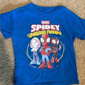 Marvel Spidey and His Amazing Friends Tee - Blue with Red Logo